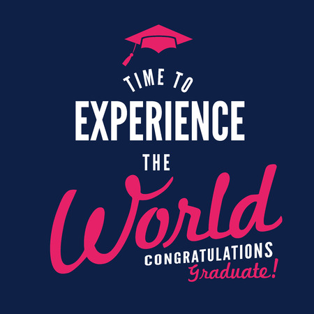 Class of 2017 Congratulations Graduate Typography のイラスト素材