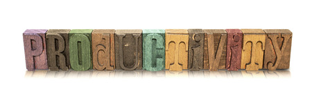 Productivity Word Block on Isolated White Background
の写真素材