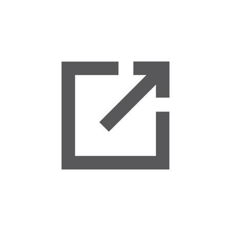 External Link Icon w Arrow and Box for leaving siteのイラスト素材