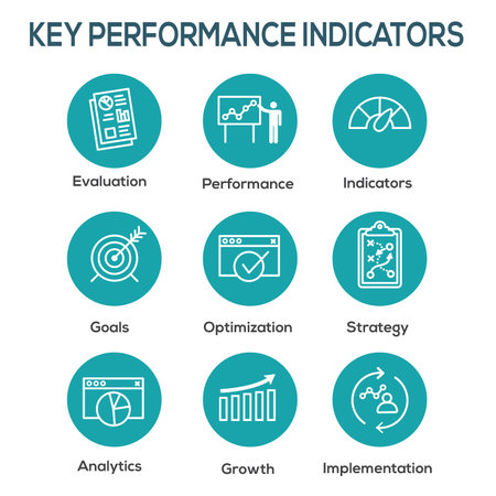Kpi Key Performance Indicators Icon Set With Evaluation Growth Strategy Etcのイラスト素材 ストックフォト 写真素材のstock Foto ストックドットフォト