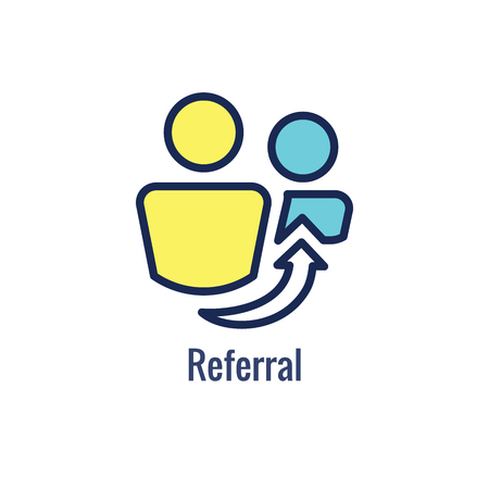 Referral Job Reference Icon  with recommendations, performance review, & etc ideasのイラスト素材