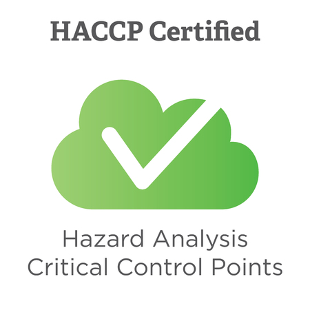 HACCP | Hazard Analysis Critical Control Points icon with award or checkmarkのイラスト素材