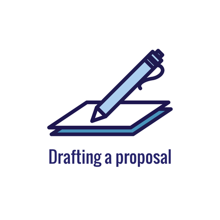New Business Process Icon | Proposal Draft phaseのイラスト素材