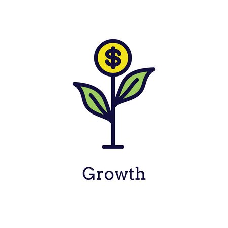 Competitive Pricing Icon Showing an aspect of  Pricing, Growth, Profitability, Worthのイラスト素材