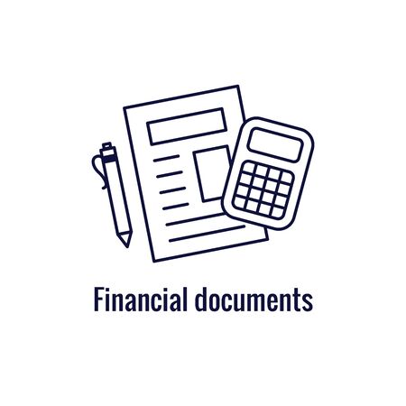 Accountant or Accounting Icon Set w money, accounting and similar conceptのイラスト素材
