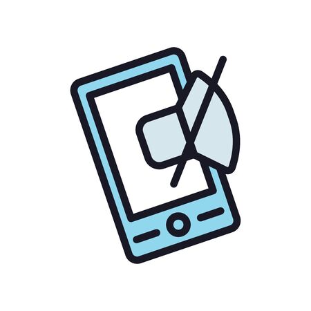 Phone Sound off or on Icon w lines showing soundのイラスト素材
