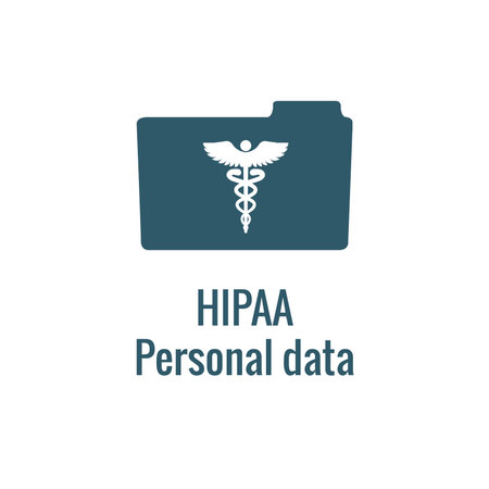 HIPAA Compliance icon set - hippa image involving medical privacy