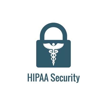 HIPAA Compliance icon set - hippa image involving medical privacyのイラスト素材