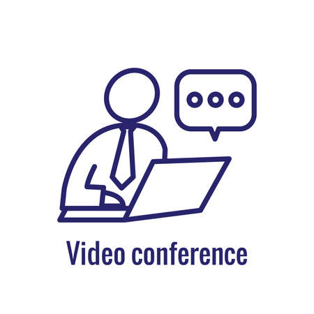 Remote work icon - work from home conceptのイラスト素材