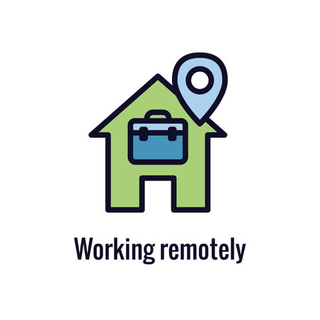 Remote work icon - work from home conceptのイラスト素材