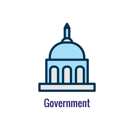 Government or Governance Icon showing image for social change for investment, ESGのイラスト素材
