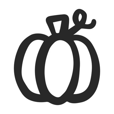 Hand Drawn Halloween Pumpkin for Fall Octoberのイラスト素材