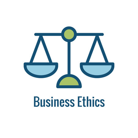 Business and Corporate Ethics Showing Company Values Icon with Single Aspectのイラスト素材