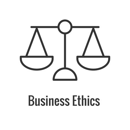 Business and Corporate Ethics Showing Company Values Icon with Single Aspectのイラスト素材