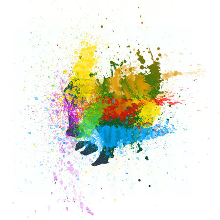 Abstract watercolor hand painted backgroundの写真素材