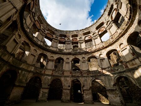 The KrzyÅ¼topÃ³r Castle, located in the village of Ujazd, Iwaniska commune, OpatÃ³w County, ÅwiÄtokrzyskie Voivodeship, in southern Poland.の写真素材