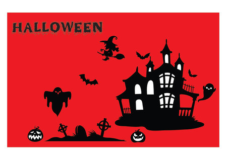 This Halloween background image can be used or used in all media.の写真素材