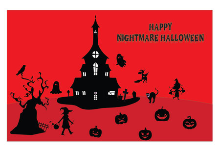 This Halloween background image can be used or used in all media.の写真素材