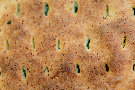 Cake with spinach egg and cheese. Tasty pie