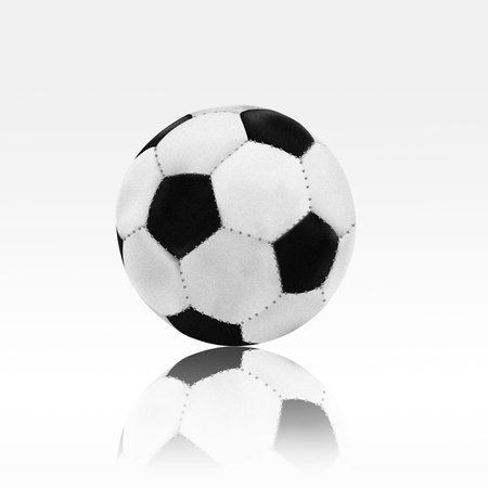 Soccer ball on white backgroundの写真素材