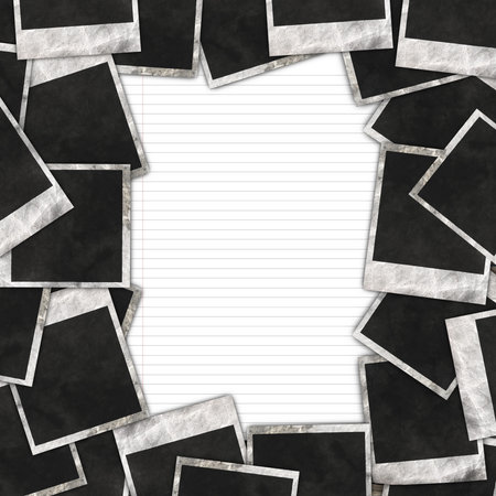 photo frame with space around paperの写真素材