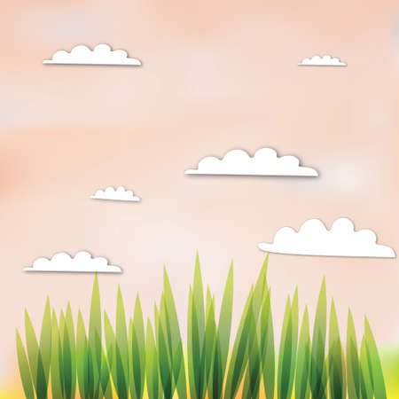 Landscape With Grass Vector のイラスト素材