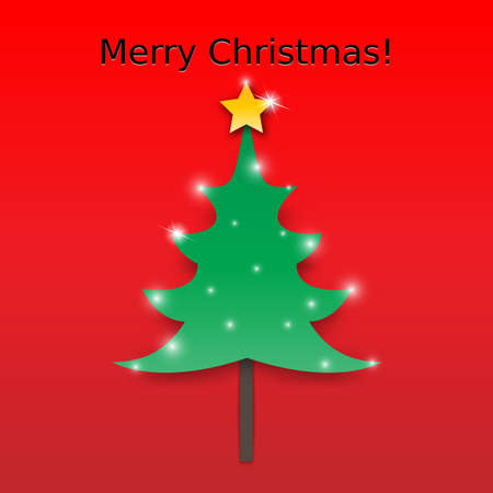 Vector Christmas Tree Card Backgroundのイラスト素材