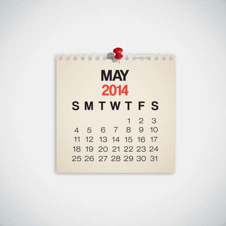 2014 Calendar May Notebook Design Vectorのイラスト素材
