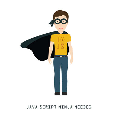 Conceptual  Illustrations of Young Computer Specialized in Script Programmingのイラスト素材