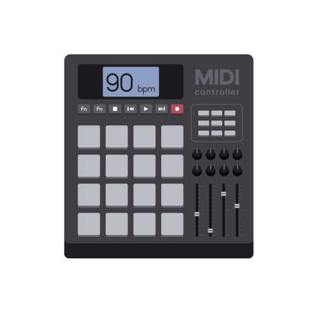 Illustration of a Modern MIDI Controllerのイラスト素材
