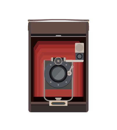 Illustration in Flat Style of a Retro Style Cameraのイラスト素材