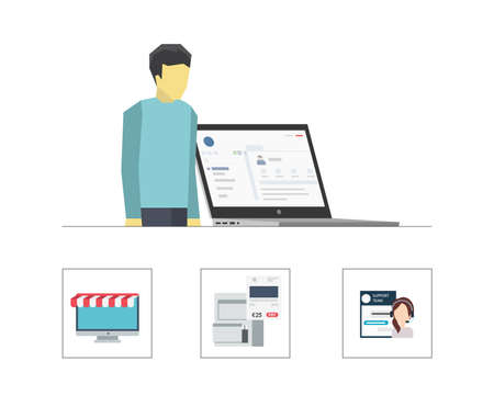 Electronic Commerce Softwareのイラスト素材