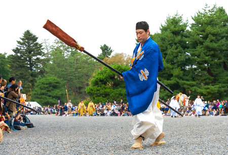 Kyoto, Japan - October 22, 2016: Festival of The Ages, an ancient costume parade held annually. Each...