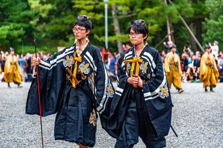 Kyoto, Japan - October 22, 2016: Festival of The Ages, an ancient costume parade held annually. Each...