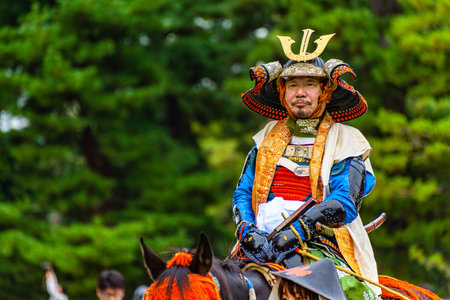 Kyoto, Japan - October 22, 2016: Festival of The Ages, an ancient costume parade held annually. Each...