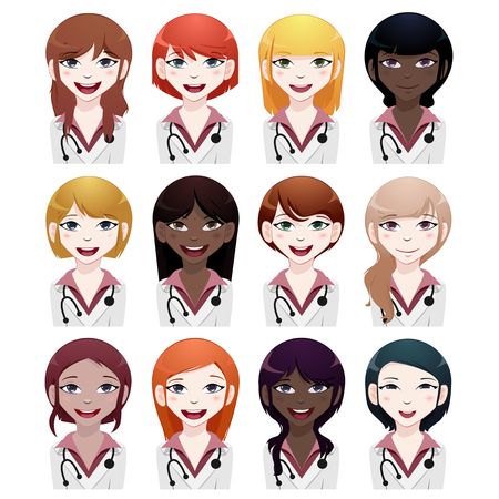 Medical avatarsetのイラスト素材