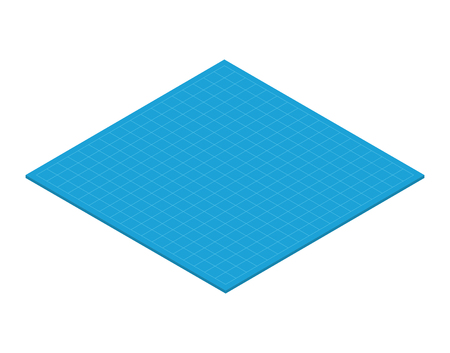 Isometric Blueprint vector illustrationのイラスト素材