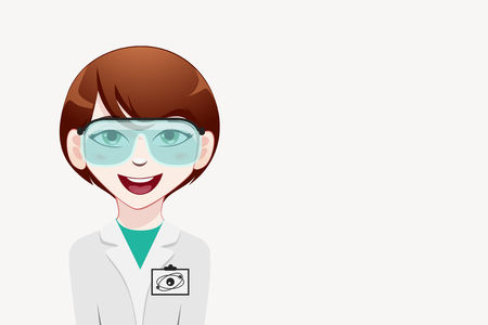 physicist professional vector illustrationのイラスト素材