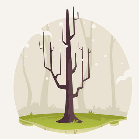 Tree Illustration: Winterのイラスト素材