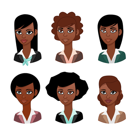 Woman avatar: Blackのイラスト素材