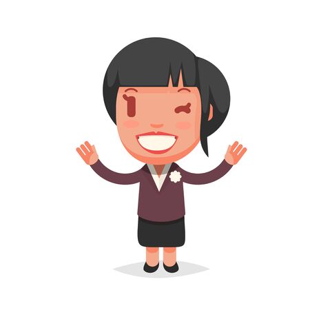 Cute vector womanのイラスト素材