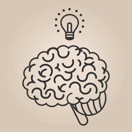 Brain concept illustrationのイラスト素材