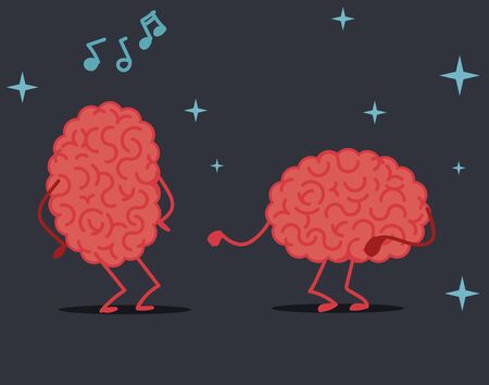 Dancing brainのイラスト素材