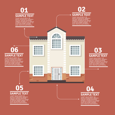 Houses infographicsのイラスト素材