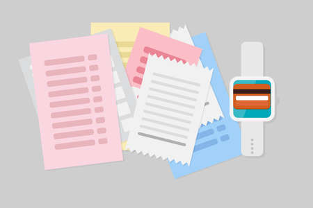 Smartwatch payment vector illustrationのイラスト素材