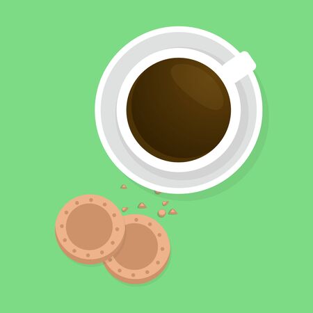 Coffee flat layのイラスト素材