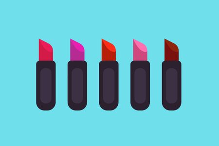 Lipstick vector setのイラスト素材