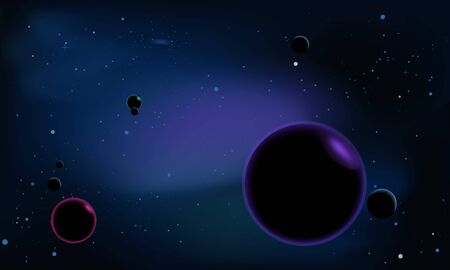 Space illustrationのイラスト素材