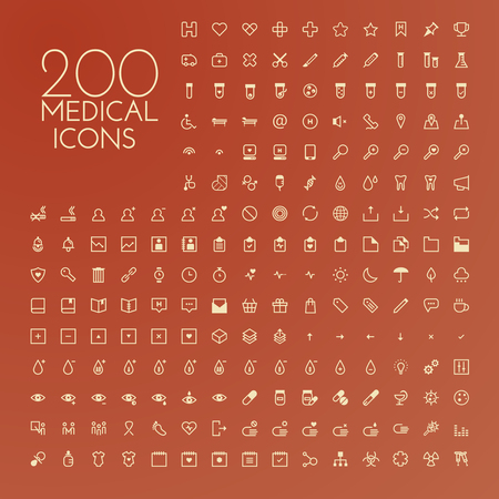 Healthcare & medical icon setのイラスト素材