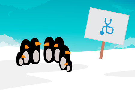 Penguin illustrationのイラスト素材